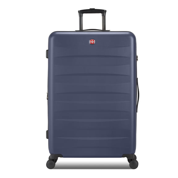 SWISSGEAR Stride Hardside Large Checked Spinner, Navy Blue