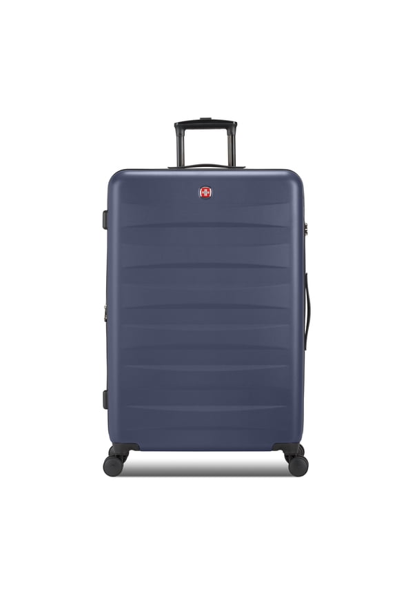 Stride Hardside Large Checked Spinner, Navy Blue