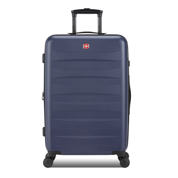 SWISSGEAR Stride Hardside Medium Checked Spinner, Navy Blue
