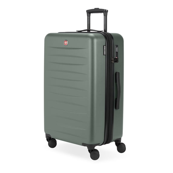 SWISSGEAR Stride Hardside Medium Checked Spinner, Olive Green