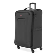 SWISSGEAR Stride Expandable Large Checked Spinner Luggage, Dark Gray, 8 Wheels & Built-in TSA Lock