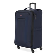 SWISSGEAR Stride Expandable Large Checked Spinner Luggage, Peacoat Blue, 8 Wheels & Built-in TSA Lock