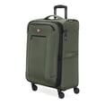 thumbnail image 1 of SWISSGEAR Stride Expandable Medium Checked Spinner Luggage, Olive Green, 8 Wheels & Built-in TSA Lock, 1 of 21