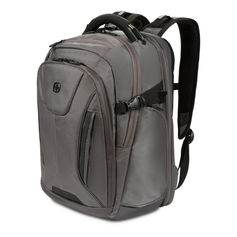 SWISSGEAR Travel Tech Elite USB ScanSmart Laptop Backpack Grey Ballistic