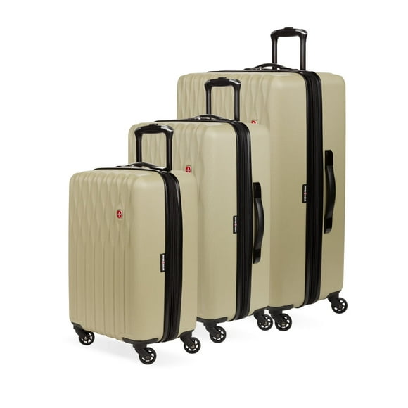 SWISSGEAR Wave Hardside Expandable 3-Piece Luggage Set with Spinner Wheels, Sand