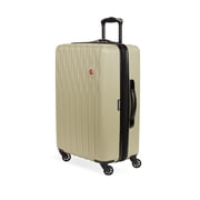SWISSGEAR Wave Hardside Expandable Medium Checked Luggage with Spinner Wheels, Sand
