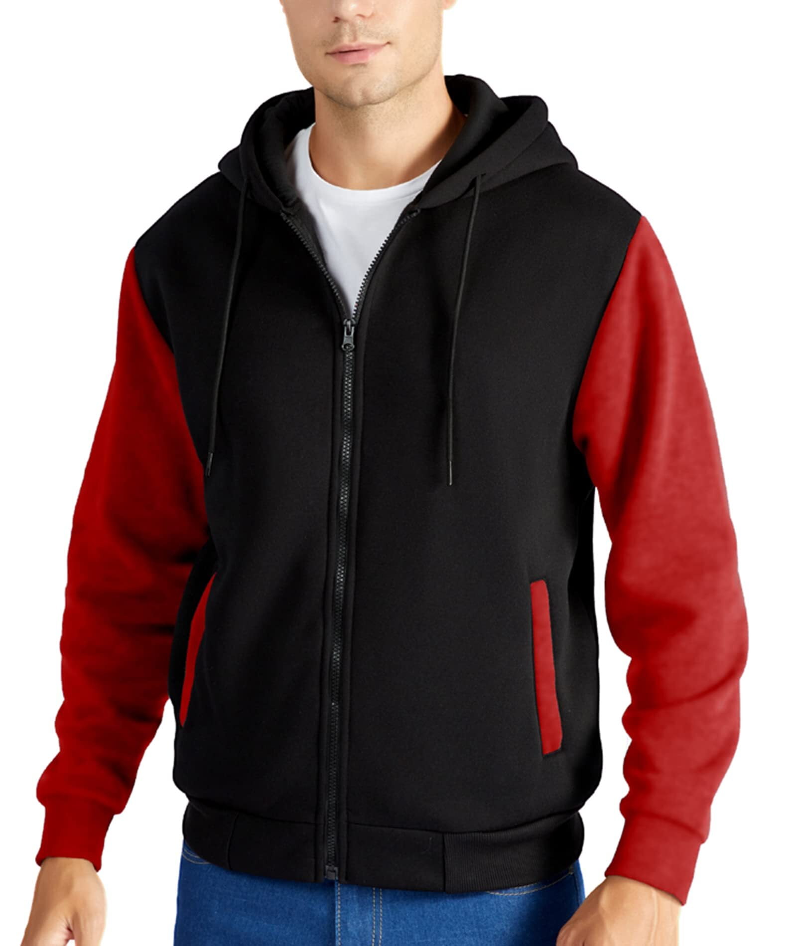 SPEEDRUN Full-Zip Hooded Sweatshirt for Men,up to Sizes 3XL