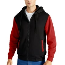 SWISSWELL Full-Zip Hooded Sweatshirt for Men,up to Sizes 3XL