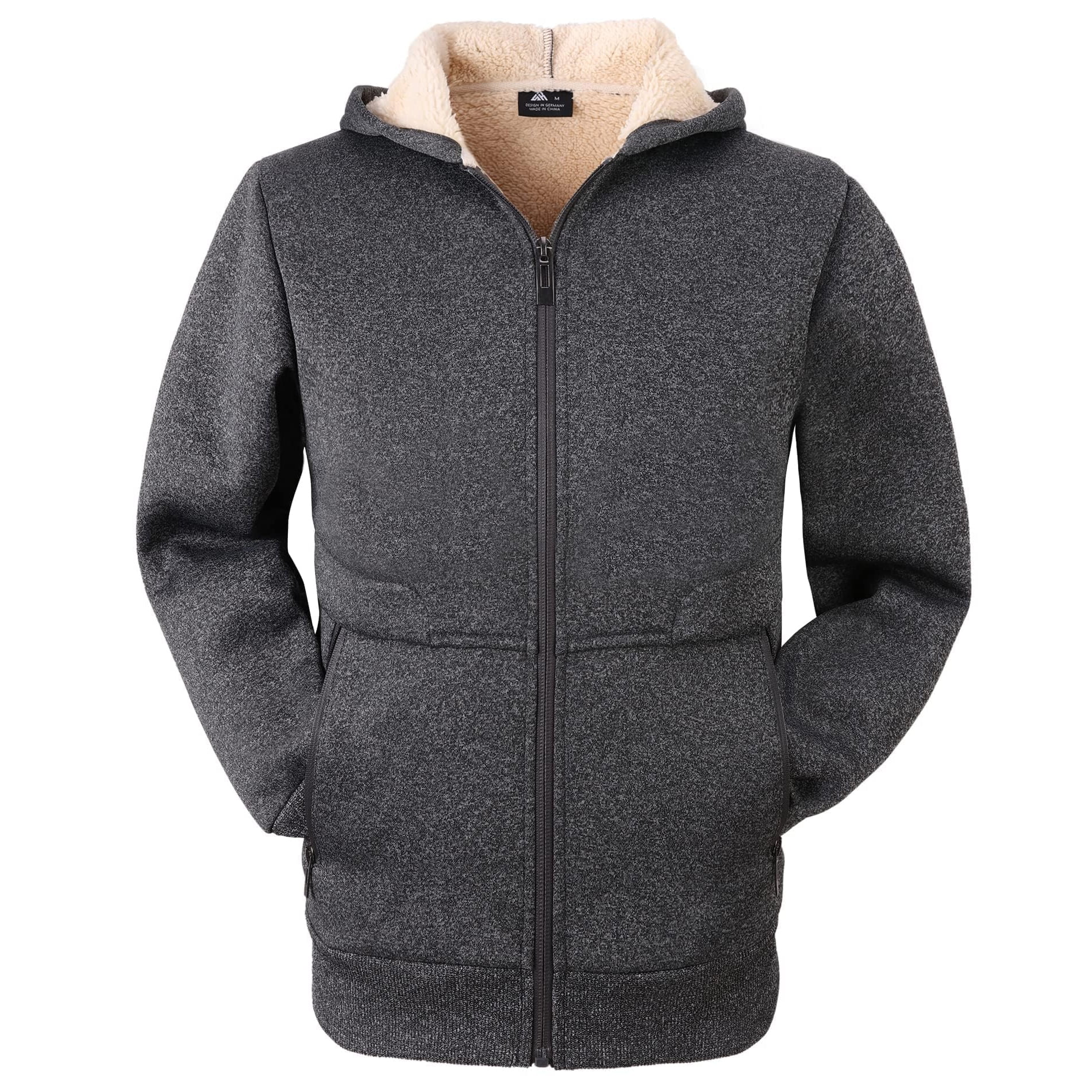 SPEEDRUN Hoodies Heren Sweatjacke met Capuchon Gefütterte Fleecejack