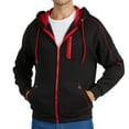 thumbnail image 1 of SPEEDRUN Lightweight Hoodie for Men Slim fit Jacket for Men Hooded Sweatshirt Zip up Casual Sweater Black&Red line M, 1 of 7