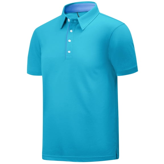 SPEEDRUN Men's Casual Polo Botton Turn-Down Collar Shirt Short Sleeve Loose Polo Shirt For Men