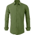 thumbnail image 1 of SPEEDRUN Men's Dress Shirts Long Sleeve Stretch Casual Button Down Collar Shirts for Men Dress Shirts Long Sleeve Army Green 3XL, 1 of 7