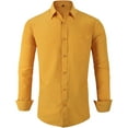 thumbnail image 1 of SPEEDRUN Men's Dress Shirts Long Sleeve Stretch Casual Button Down Collar Shirts for Men Dress Shirts Long Sleeve Freesia Yellow XL, 1 of 7