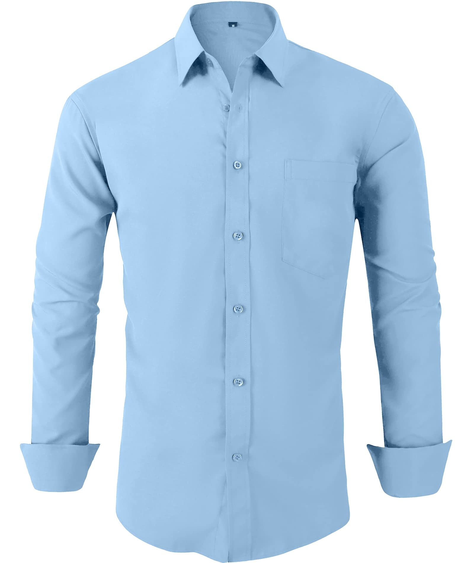 SWISSWELL Men's Dress Shirts Long Sleeve Stretch Casual Button Down