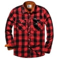 thumbnail image 1 of SPEEDRUN Men's Flannel Shirts Cotton Long Sleeve Shirt Casual Button Down Shirts with 2 Pockets, 1 of 8