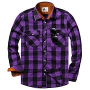 SWISSWELL Men's Flannel Shirts Cotton Long Sleeve Shirt Casual Button Down Fleece Shirts with 2 Pockets