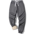 thumbnail image 1 of SPEEDRUN Men's Fleece Winter Pants Sherpa Lined Active Joggers Sweatpants Drawstring Zipper Pockets Elastic, 1 of 6