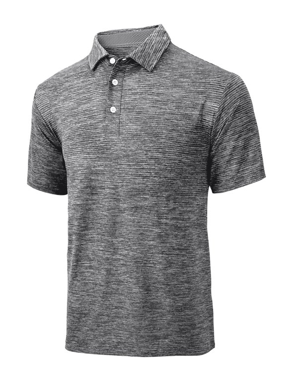Men's Golf Polo Shirt Casual Business Short Sleeve Polo Shirt for Men Performance Moisture-Wicking Cationic Shirt Tennis T-Shirts Black XL
