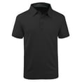thumbnail image 1 of SPEEDRUN Men's Golf Polo Shirts Solid Color Short Sleeve Shirts for Men Classic Polo Shirts Casual Business Polo Shirts for Men Black 3XL, 1 of 9