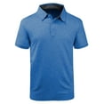 thumbnail image 1 of SPEEDRUN Men's Golf Polo Shirts Solid Color Short Sleeve Shirts for Men Classic Polo Shirts Casual Business Polo Shirts for Men Blue XL, 1 of 9