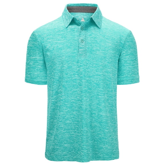 SPEEDRUN Men's Golf Polo Shirts Solid Color Short Sleeve Shirts for Men Classic Polo Shirts Casual Business Polo Shirts for Men Green XL