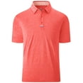 thumbnail image 1 of SPEEDRUN Men's Moisture-Wicking Quick-Dry Golf Polo Shirt Casual Business Short Sleeve Red Orange 3XL, 1 of 7