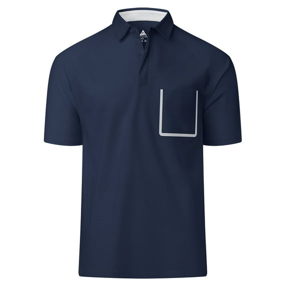 SPEEDRUN Men's Polo Shirts Short Sleeve Business Casual Reguar Fit Collared Pique T-Shirts