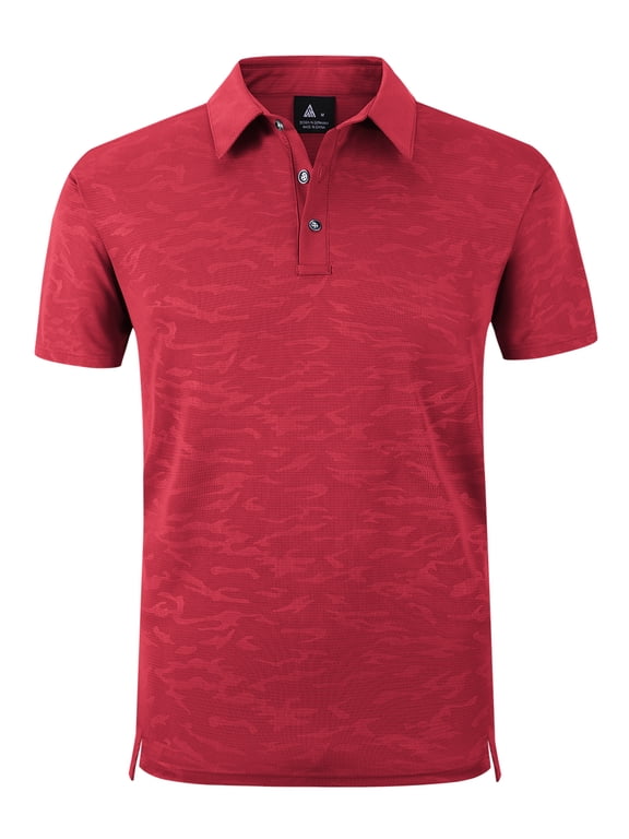 Men's Sports Polo Shirts for Golf Short Sleeve Classic Solid Color for Casual and Business Wear