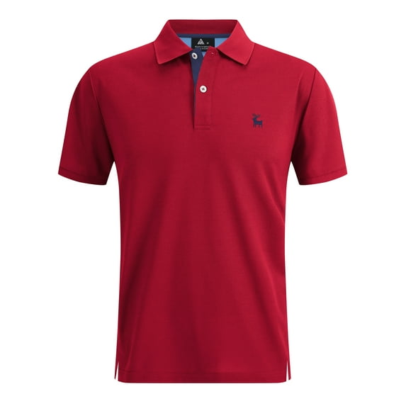 SPEEDRUN Men's Sports Polo Shirts for Golf Short Sleeve Classic Solid Color for Casual and Business Wear