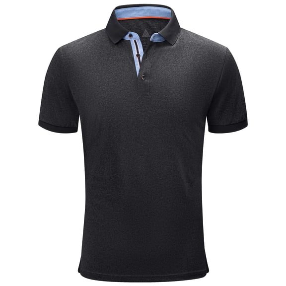 SPEEDRUN Men's Sports Polo Shirts for Golf Short Sleeve Classic Solid Color for Casual and Business Wear