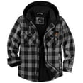 thumbnail image 1 of SPEEDRUN Men's Thick Fleece Plaid Jacket Flannel Shirts Sherpa Lined Full Zip Up Hoodie Winter Coat with Pockets Dark Gray M, 1 of 5