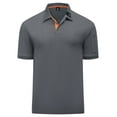 thumbnail image 1 of SPEEDRUN Men's Workout Shirt Polo Shirts Short Sleeve Classic Solid Color for Casual and Business Wear, 1 of 6