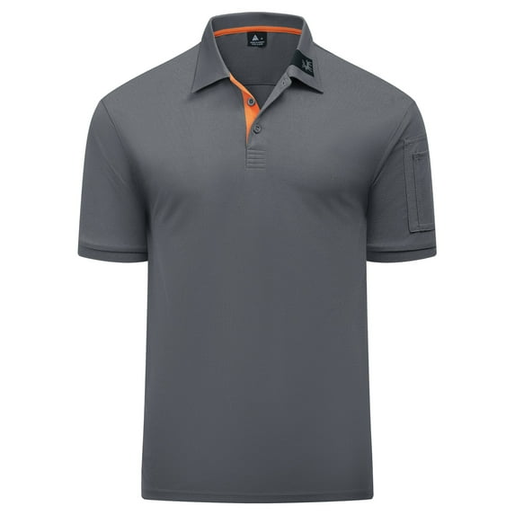 SPEEDRUN Men's Workout Shirt Polo Shirts Short Sleeve Classic Solid Color for Casual and Business Wear