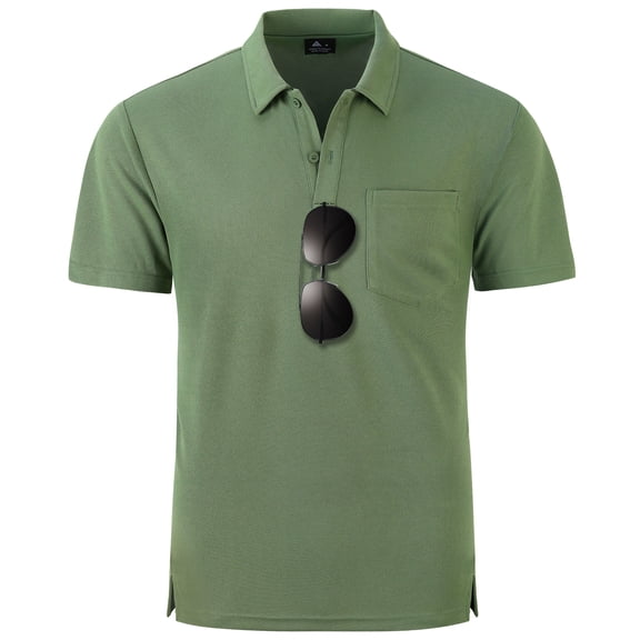 SPEEDRUN Men's Workout Shirt Polo Shirts Short Sleeve Classic Solid Color for Casual and Business Wear