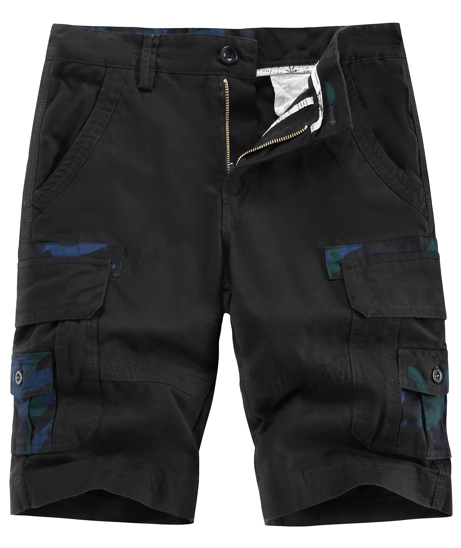 SWISSWELL Mens Cargo Shorts 32 Casual Cotton Shorts for Men with Multi