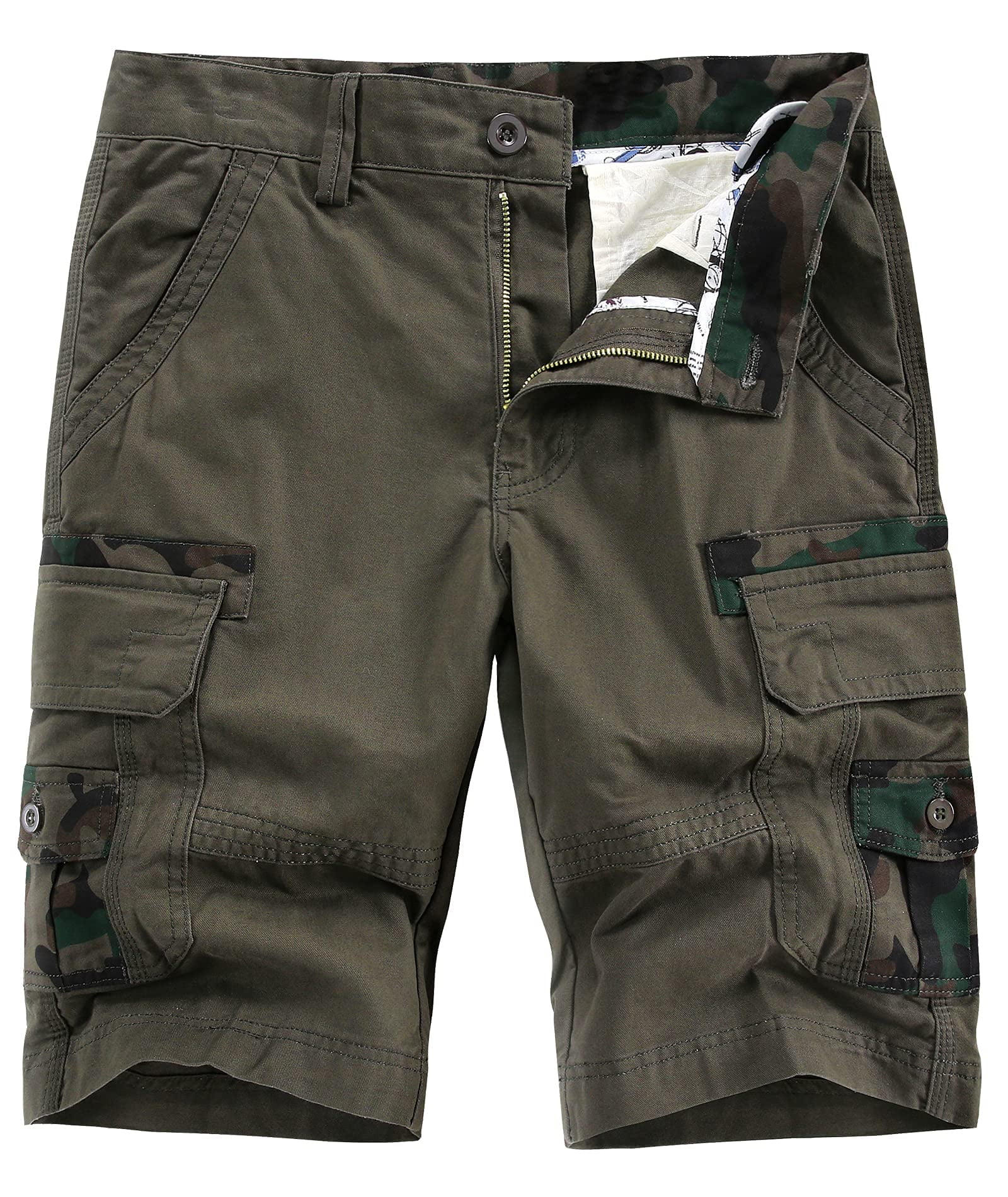 SWISSWELL Mens Cargo Shorts 34 Casual Cotton Shorts for Men with Multi