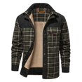 thumbnail image 1 of SPEEDRUN Mens Casual Button Down Plaid Jackets for Outdoor Long Sleeve Casual Coat, 1 of 5