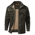 thumbnail image 1 of SPEEDRUN Mens Casual Button Down Plaid Jackets for Outdoor Long Sleeve Casual Coat, 1 of 5
