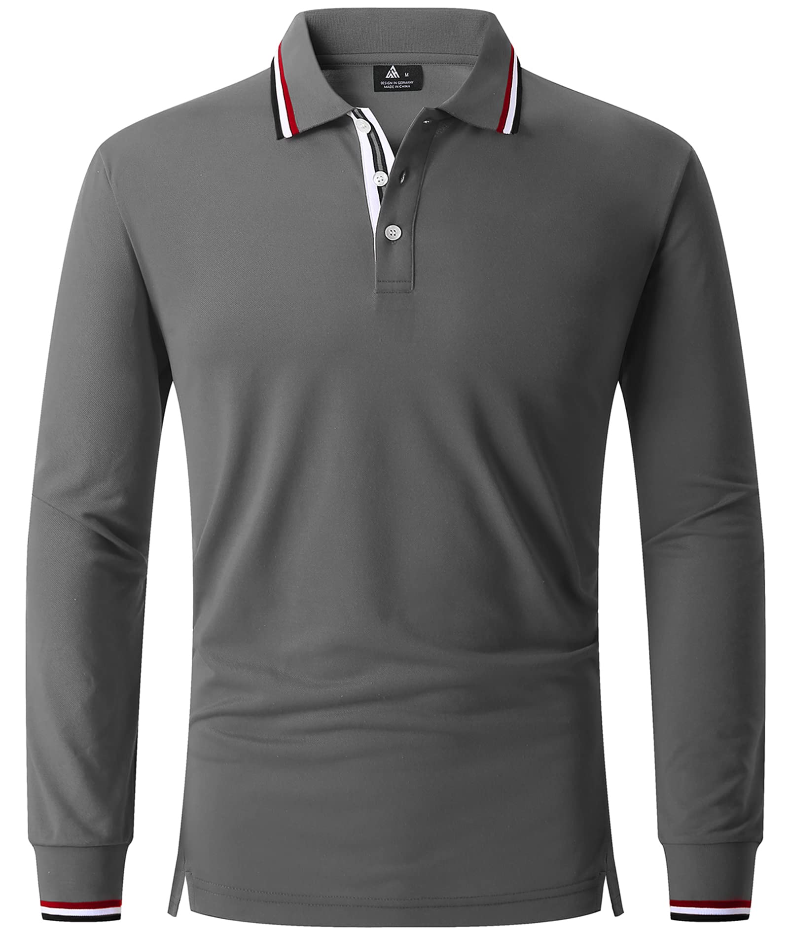 SWISSWELL Mens Long Sleeve Polo Shirts Golf Polo Shirts for Men Moisture Wicking Casual Collared