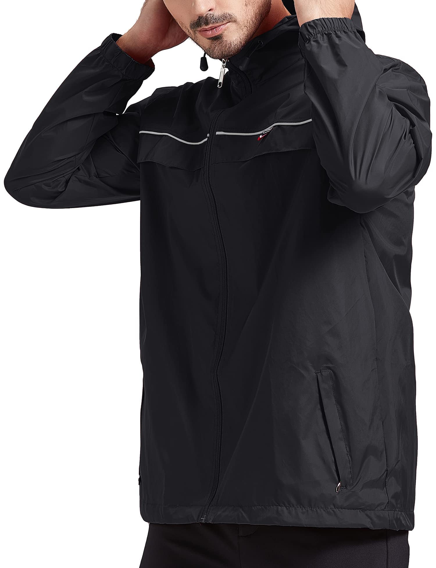 SWISSWELL Mens Rain Jackets Men Waterproof breathable Lightweight