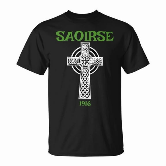 SPEEDRUN Saoirse Meaning Freedom Irish Republican With Celtic Cross T-Shirt