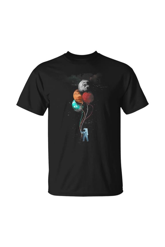 The Spaceman's Trip Astronaut Space Planets Balloons T-Shirt