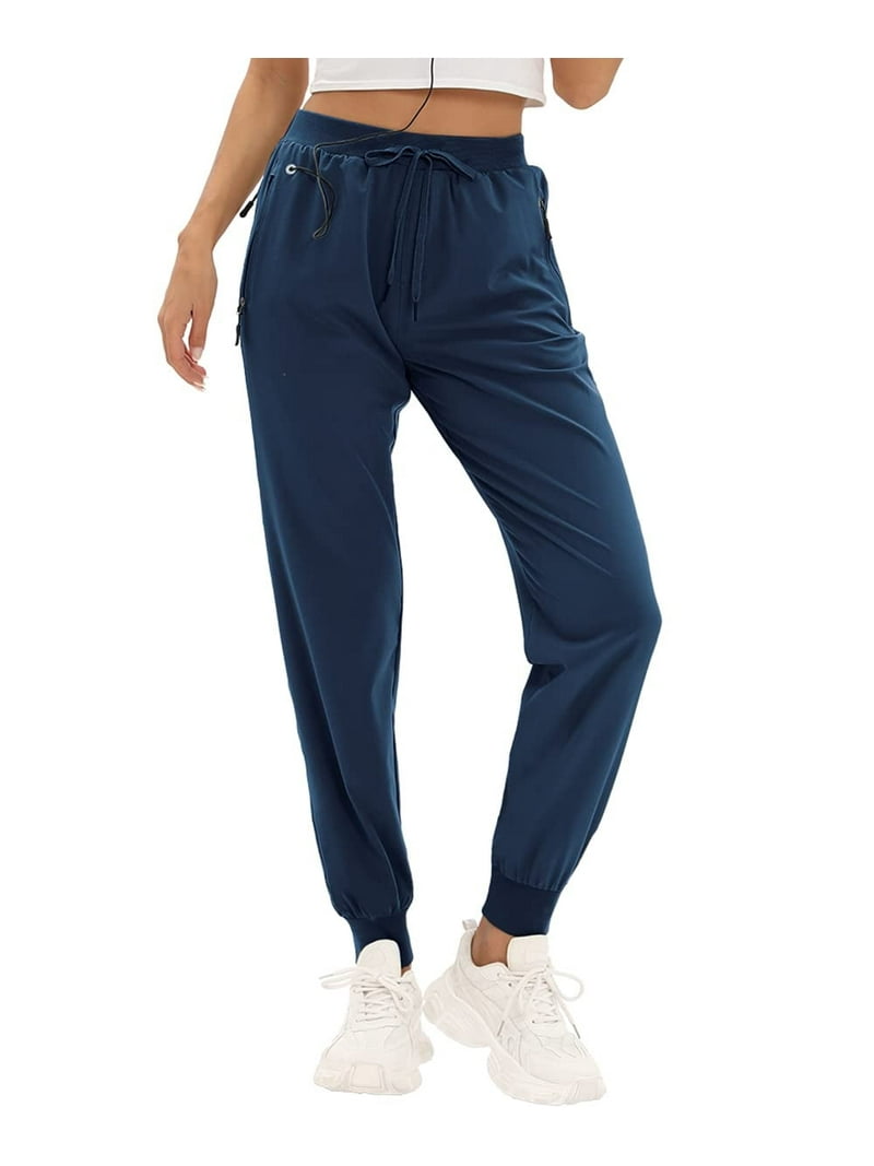 SPEEDRUN Womens Golf Pants with Zipper Pockets Casual Drawstring