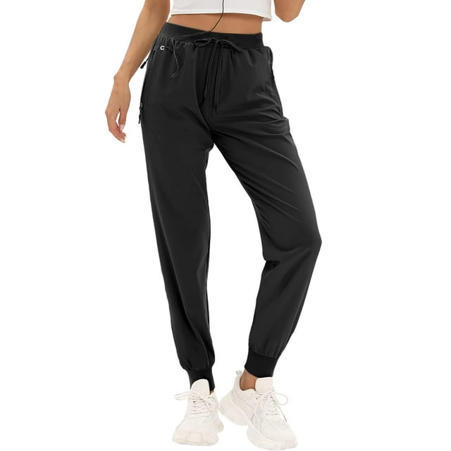 SWISSWELL Womens Golf Pants with Zipper Pockets Casual Drawstring ...