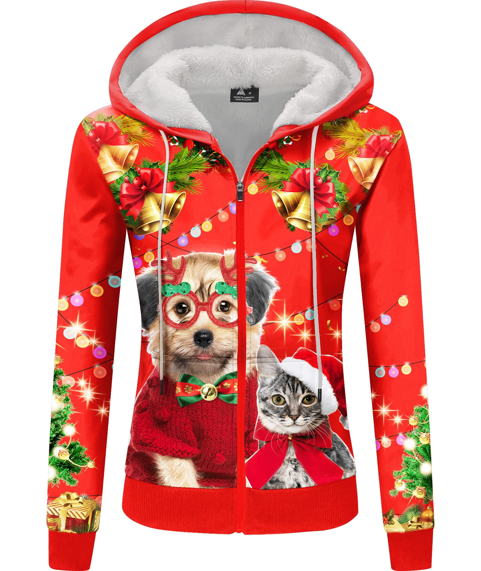 SWISSWELL Zipper Hoodies for Women Sherpa Lined Winter Fleece