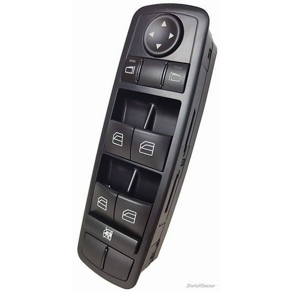 SWITCHDOCTOR Mercedes-Benz ML550 Master Power Window Switch 2008-2011 (No folding mirrors) (2008 2009 2010 2011) (electric control panel lock button auto driver passenger door)