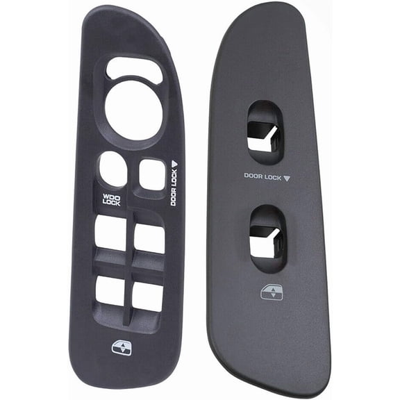 2002-2008 Dodge Ram Window Master Switch Bezel & Front Passenger Bezel Set Gray
