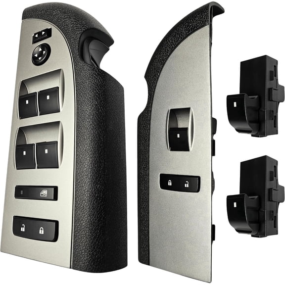 2007-2009 Chevrolet Silverado & GMC Sierra 1500 2500 3500 Window Master Switch & Front Passenger Full Assembly (Crew, Extended Cab, 2007, 2008, 2009, 07, 08, 09)