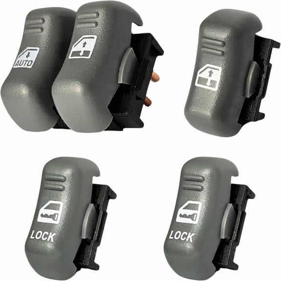 1993-2002 Pontiac Firebird Window Master Switch, Front Passenger, & 2 Locks Set (1993, 1994, 1995, 1996, 1997, 1998, 1999, 2000, 2001, 2002, 93, 94, 95, 96, 97, 98, 99, 00, 01, 02)
