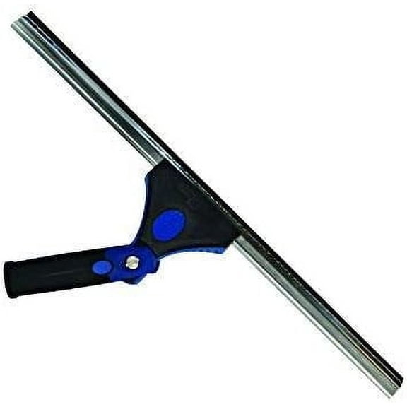 Unger Window Squeegee Swivel - Extendable Stainless Steel Handle, Rubber Blade - 18 In Residential Use, Standard Application
